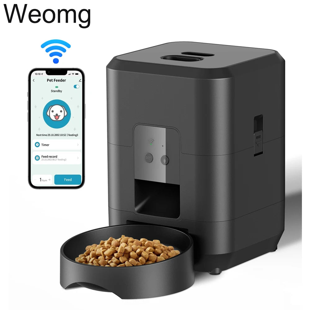 2L Pet Feeder Timing Smart Automatic Dog Pet Feeder For Cats Dog Button WIFI APP Intelligent Dry Food Dispenser Dog Bowl