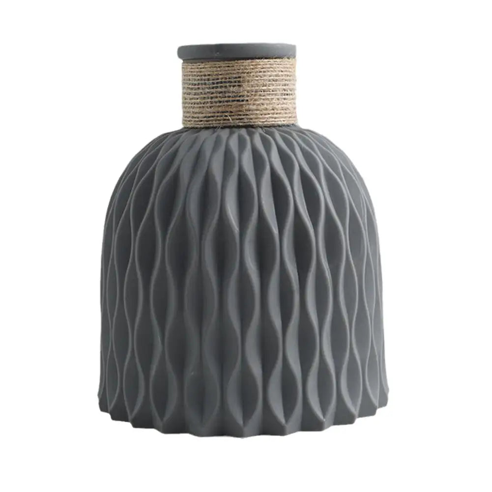 Nordic Moire Plastic Flower Vase: Elegant Décor for Any Occasion