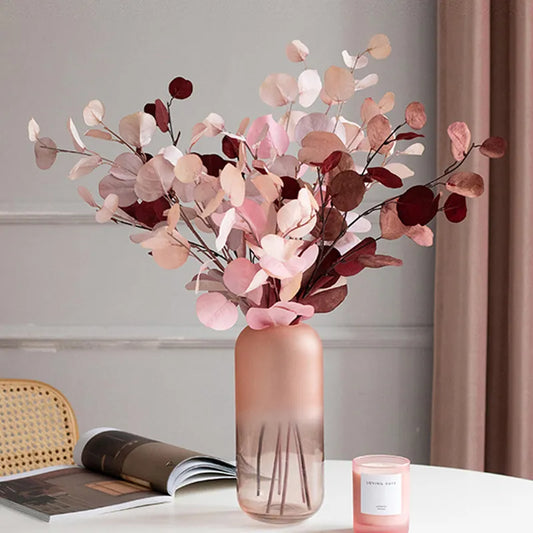 Autumn Artificial Silk Eucalyptus Leaves Branch