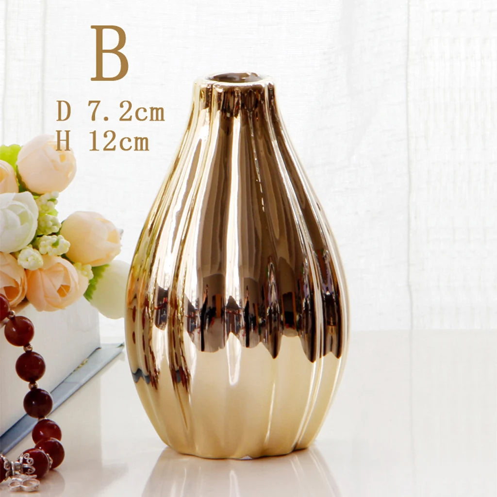 Modern Oval Ceramic Flower Vase: Unique Centerpiece Decor in Three Styles