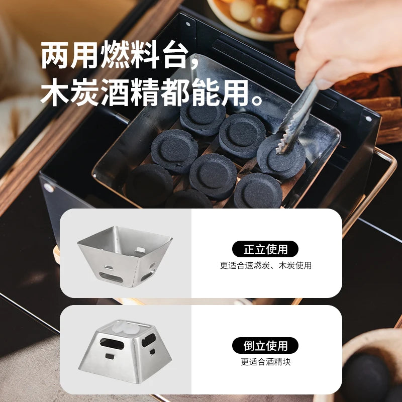 Naturehike 2024 New Desktop Barbecue Stove Indoor And Outdoor Barbecue Racks Portable Tea Boiling And Roasting Oven