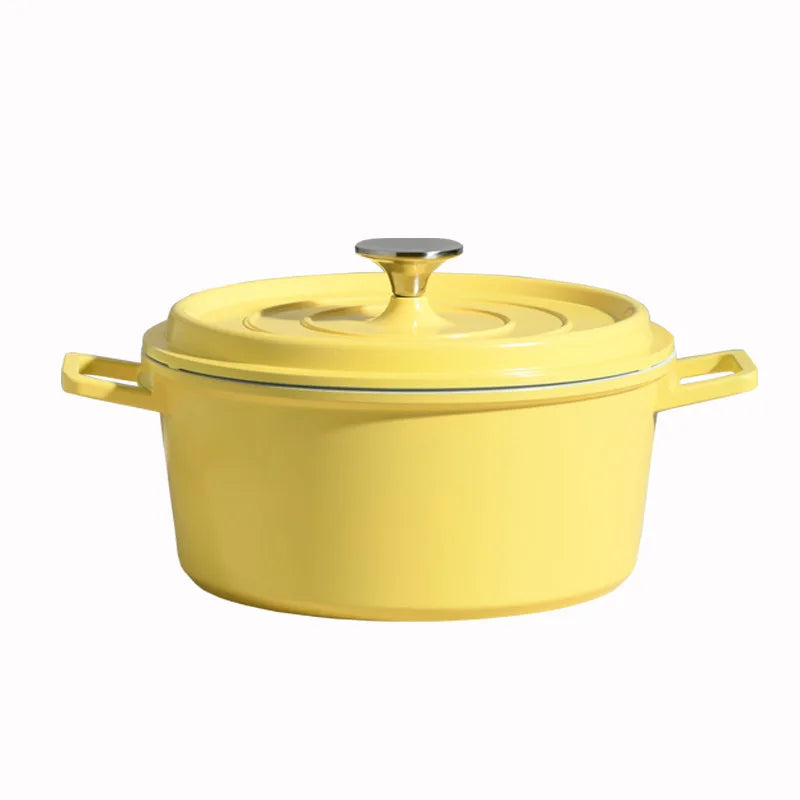 4 Colors Enamel Pot Cast Iron Saucepan Pots for Kitchen Cooking Pots Set Kitchenware Non-stick Cookware Food Ceramic Dining Bar