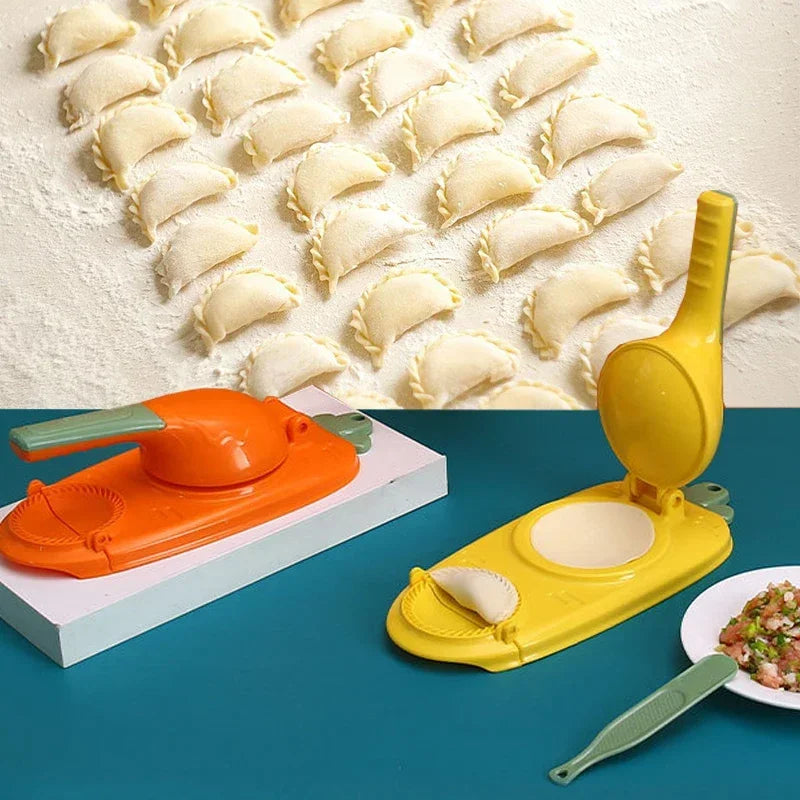 2 In1 Dumpling Maker Wrapper Presser Kit Manual Labor-Saving Dumplings Dough Molder Machine Kitchen Gadget Apple Pie Baking Tool