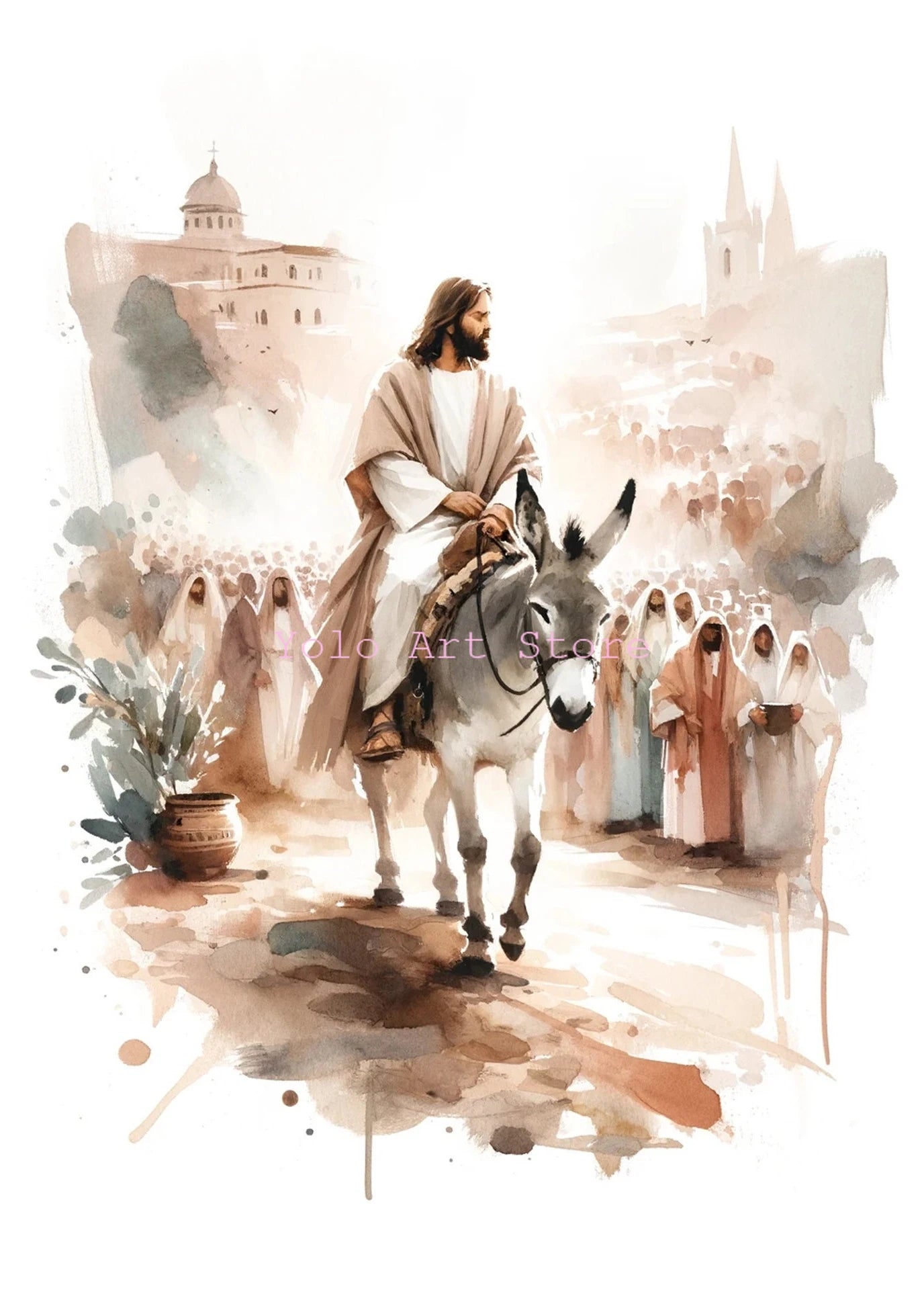 Watercolor Christian Wall Art