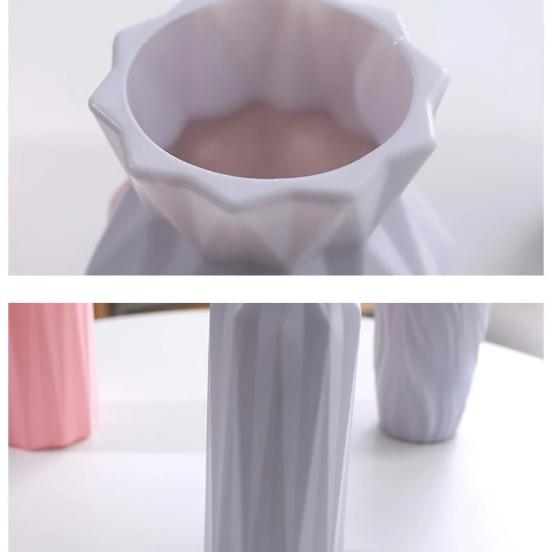 Modern White Ceramic-style Flower Vase