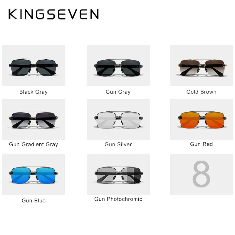 KINGSEVEN 2023 Brand New Design Sunglasses For Men Polarized Gradient Sun Glasses Women Eyewear Square Retro Eyewear Okulary