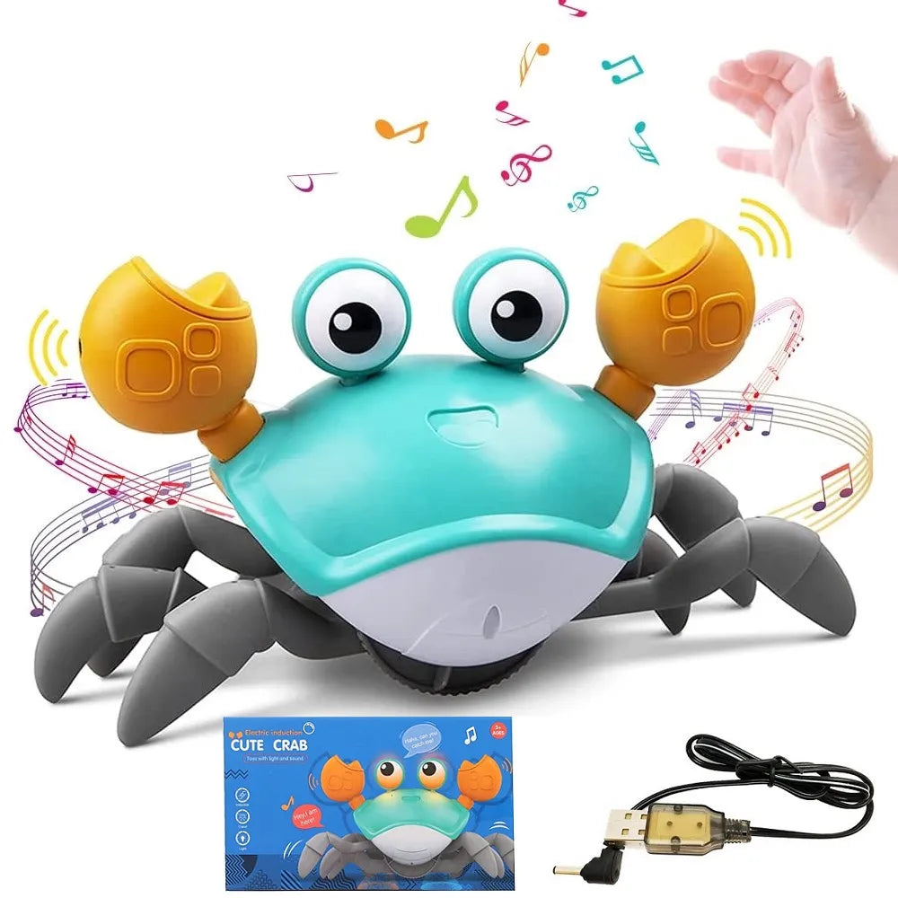 Dancing Crab Run Away Toy for Babies Crawling Interactive Escape Crabs Fujão Toys Baby Birthday Gift