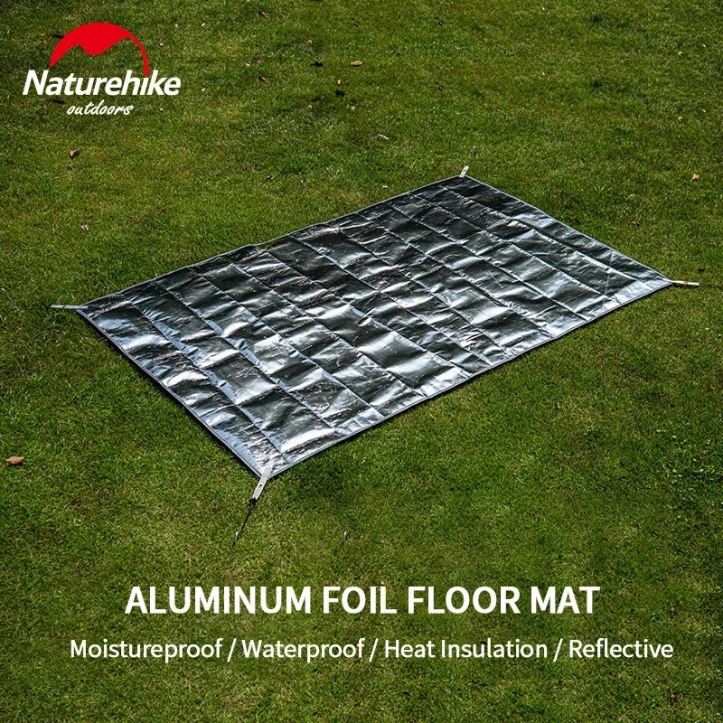 Naturehike-Foldable Ultralight Floor Mat, Aluminum Foil Sleeping Mat, Insulating Thermal Mat, Waterproof, Camping Pad