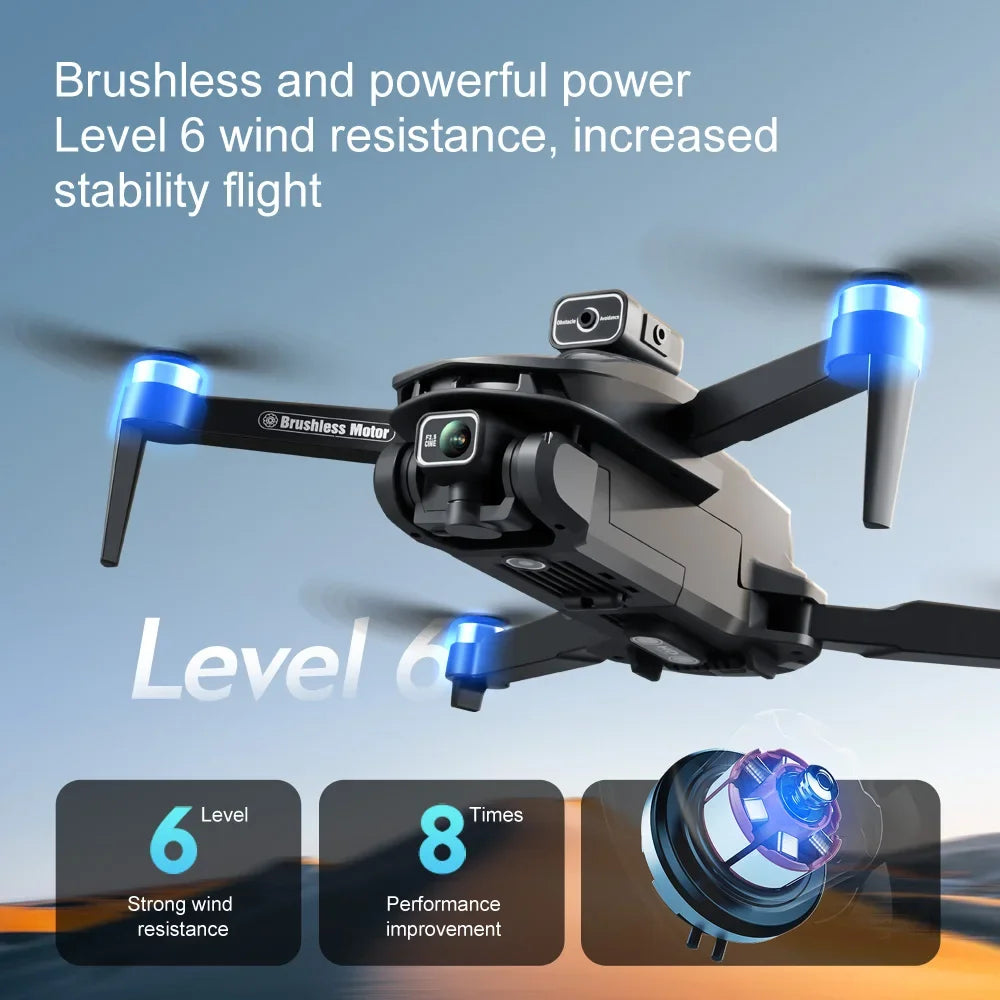 New V168 Professional Drone with Three 8K Cameras, GPS, & Four-way Obstacle Avoidance