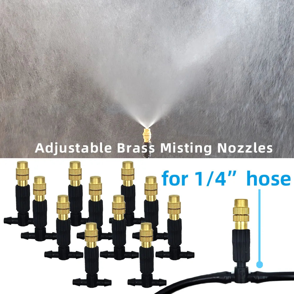 Outdoor Misting Cooling System with Atomizer