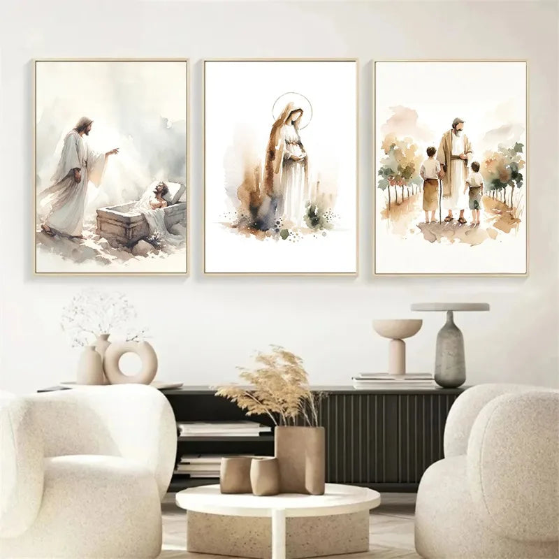 Watercolor Christian Wall Art