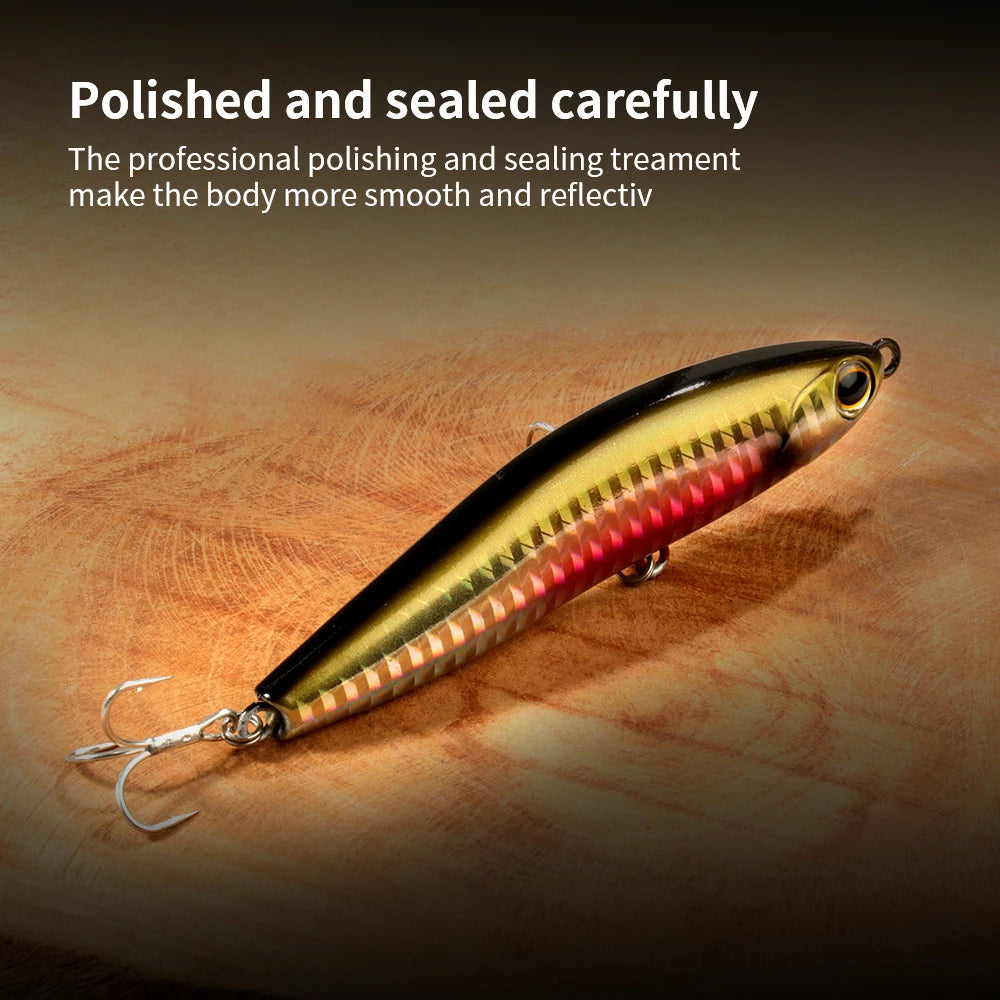 Sinking Pencil Fishing Lure | Silicone Bait Treble Hook