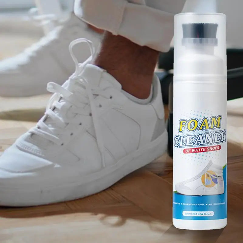 White Shoe Cleaner White Shoes Cleaner Tennis Shoe Cleaner With Brush Head Sneaker Cleaning Kit Shoe Cleaning Kit For Leather