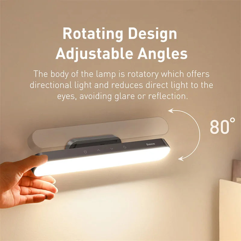 Baseus Desk Light Magnetic Hanging Table Lamp Rechargeable LED Stepless Dimming Desk Lamp Read Study Work Eye Protection Light