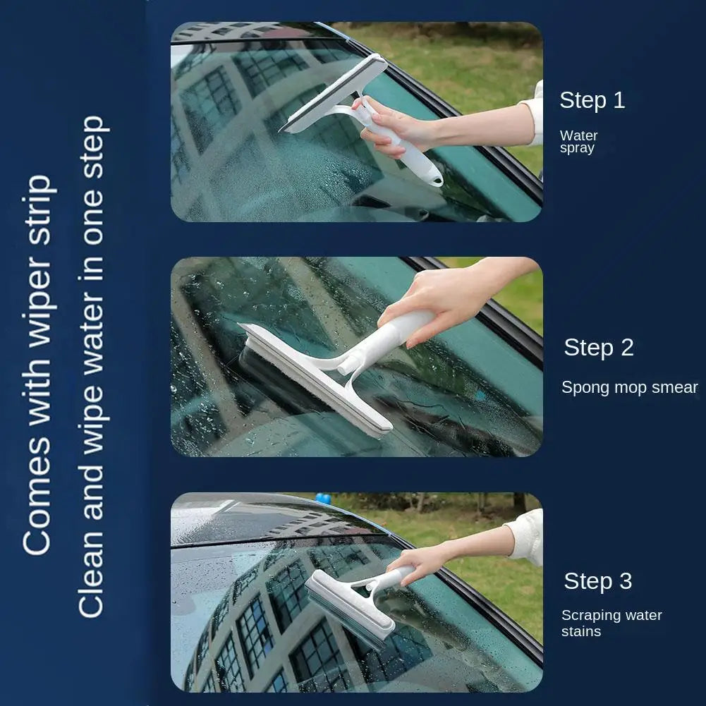 Double Sided Water Jet Shower Squeegee Glass Window Cleaning Accessories Rubber Wiper for Tiles Shower Doors Bathroom Mirrors