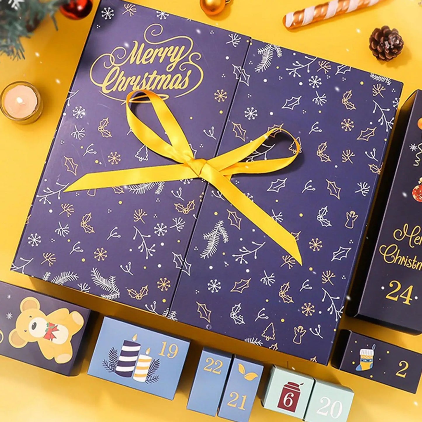 Holiday Countdown Box Set – 24 Fillable Kraft Boxes for Personalised Gifting and Festive Storytelling