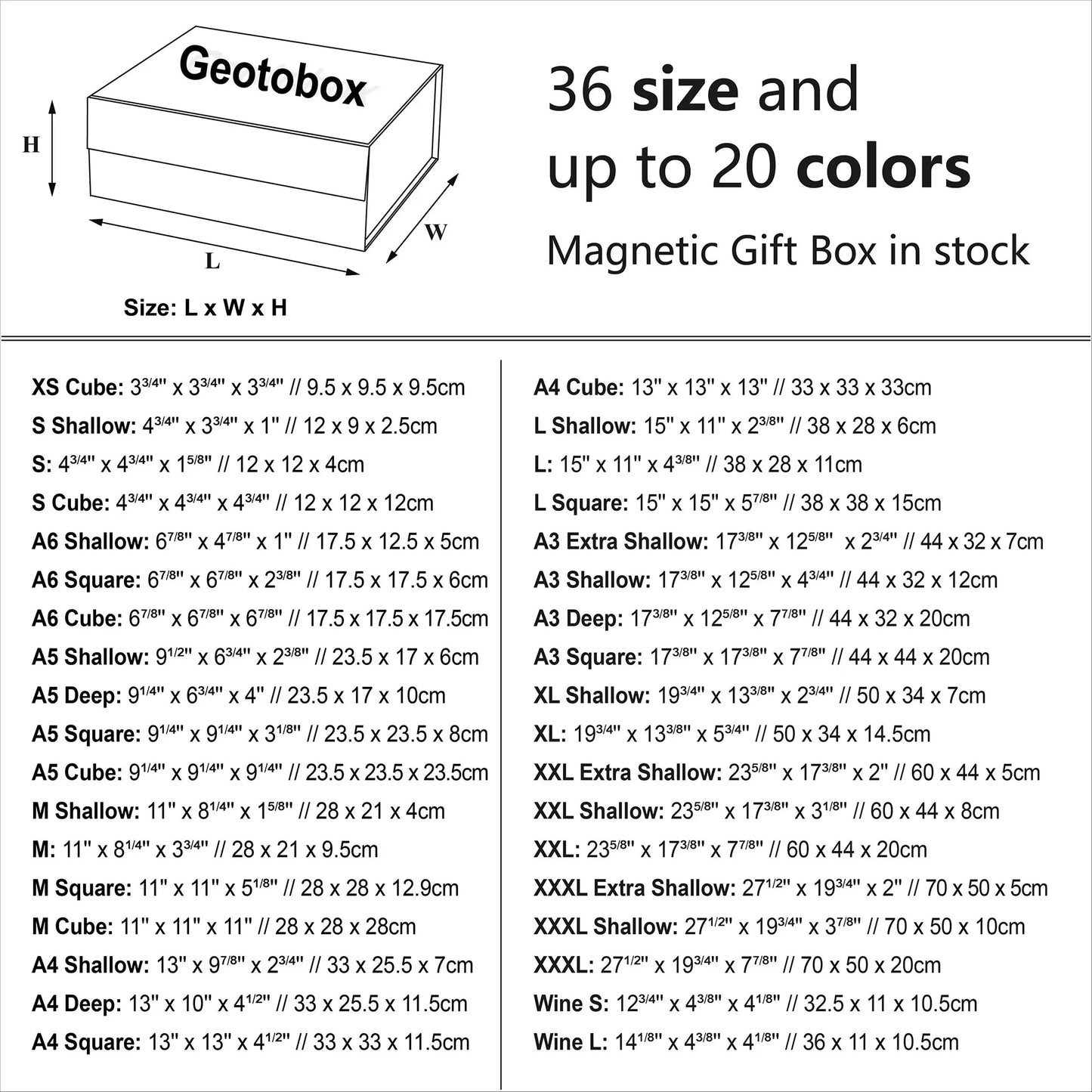 Geotobox Luxury Rigid Cardboard Gift Box