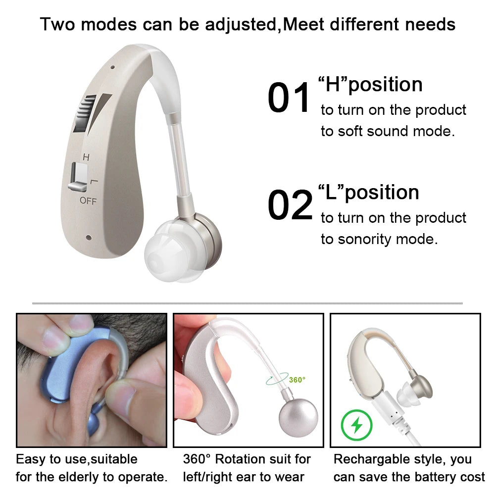 Rechargeable Mini Digital Wireless Hearing Aid