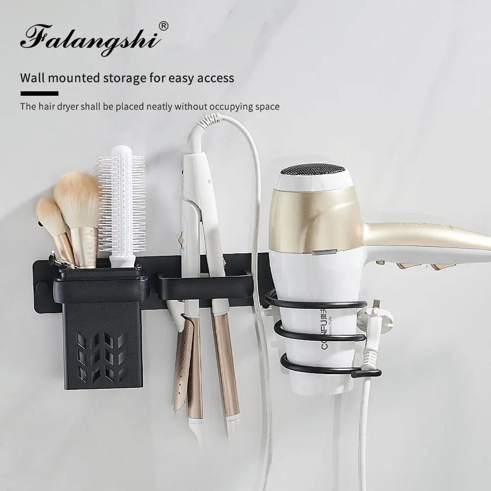 Hair Dryer Organizer Rack Bathroom Hairdryer And Straightener Holder Wall Mounted Shelves Accessories Blower Shelves WB8022