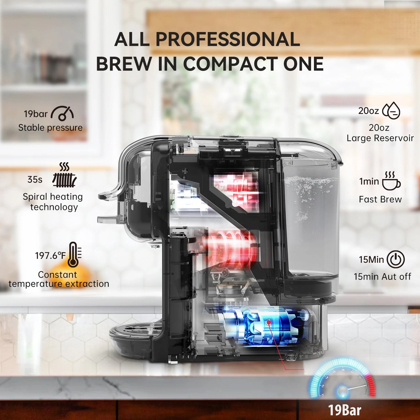 HiBREW 5-in-1 Multiple Capsule Coffee Machine