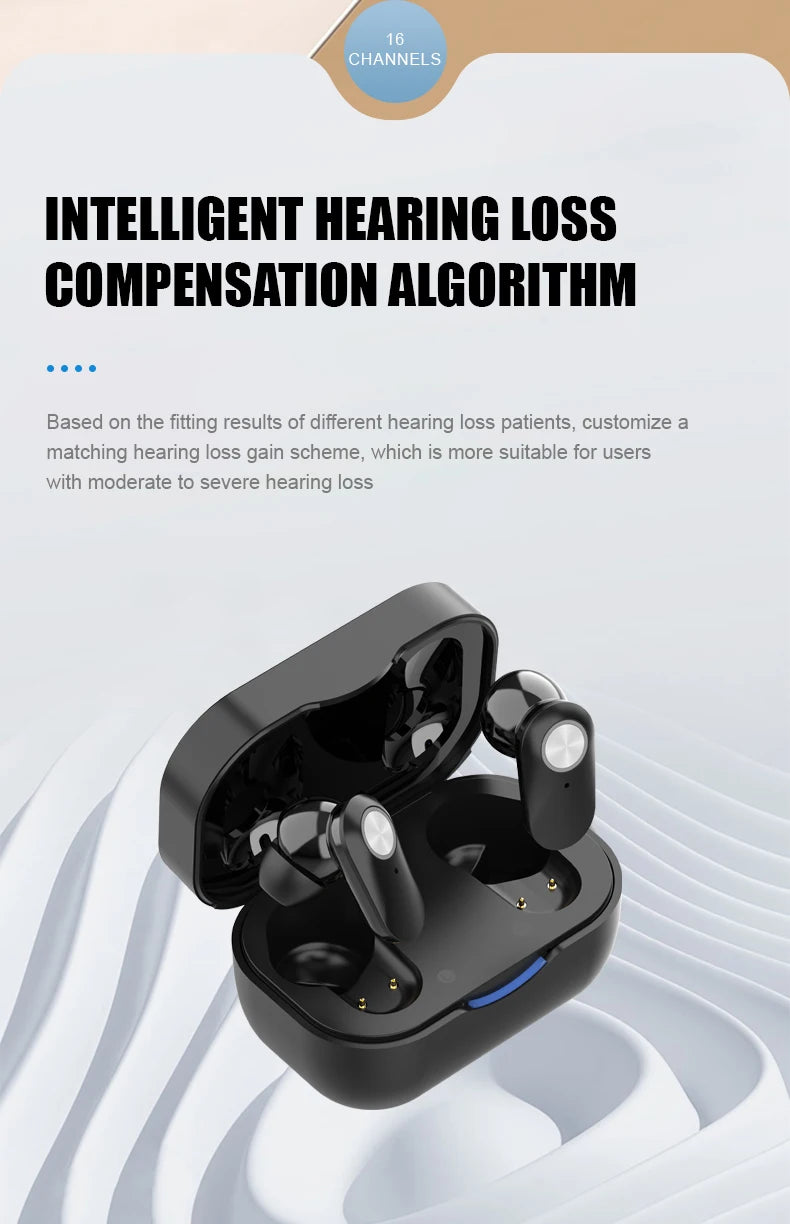 Wireless Rechargeable Hearing Aid - Bluetooth Digital Hearing Aid