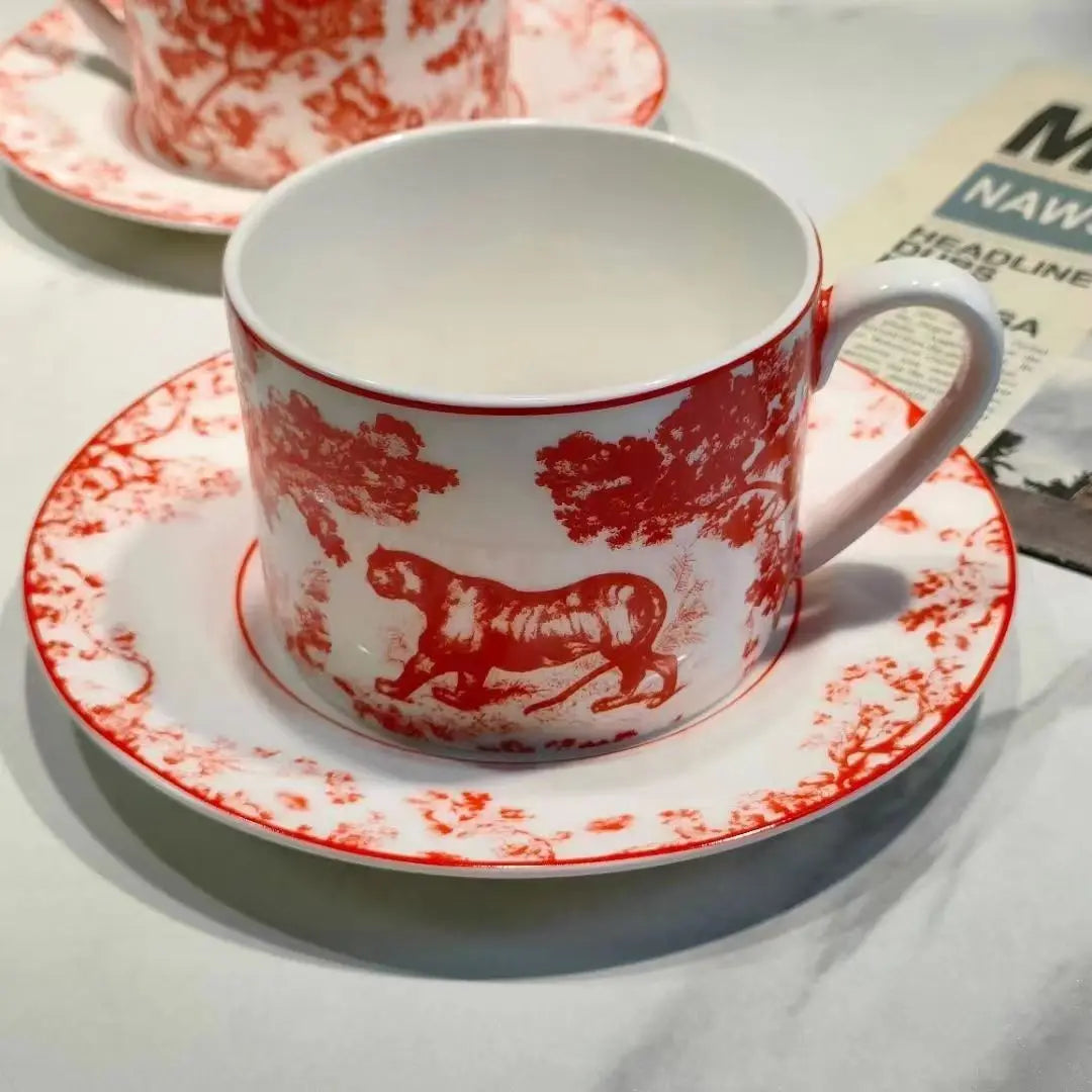 Wild Jungle Tiger Eco-Friendly Teacup & Plate Set