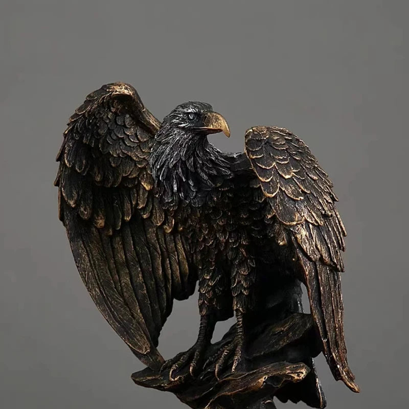 Majestic Resin Eagle Ornament for Home and Office Décor