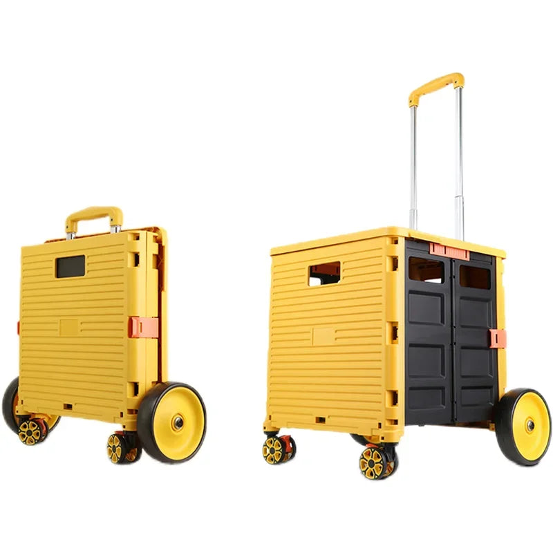 Household Folding Shopping Cart with Oversized Wheels