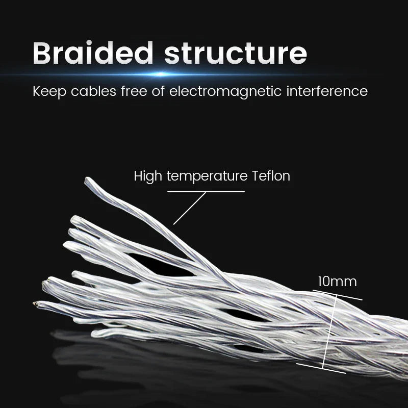 TODN Hi-End 8AG Silver Plated OCC Audio Cable