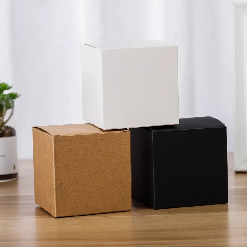 Multi-Size Square Kraft Gift Boxes (20/50pcs)