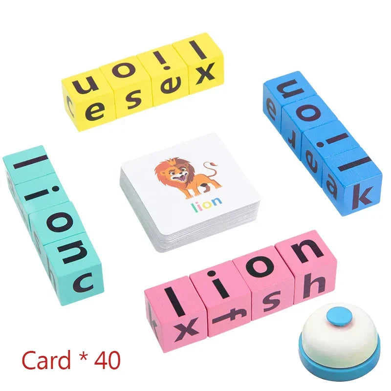 Ring the Bell & Spell – Wooden Montessori Letter Matching Puzzle Game for Kids Ages 3–6