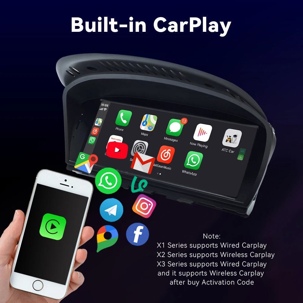 XONRICH 6GB 128GB Android 12 BMW Car Radio / BMW 5Series Multimedia CarPlay