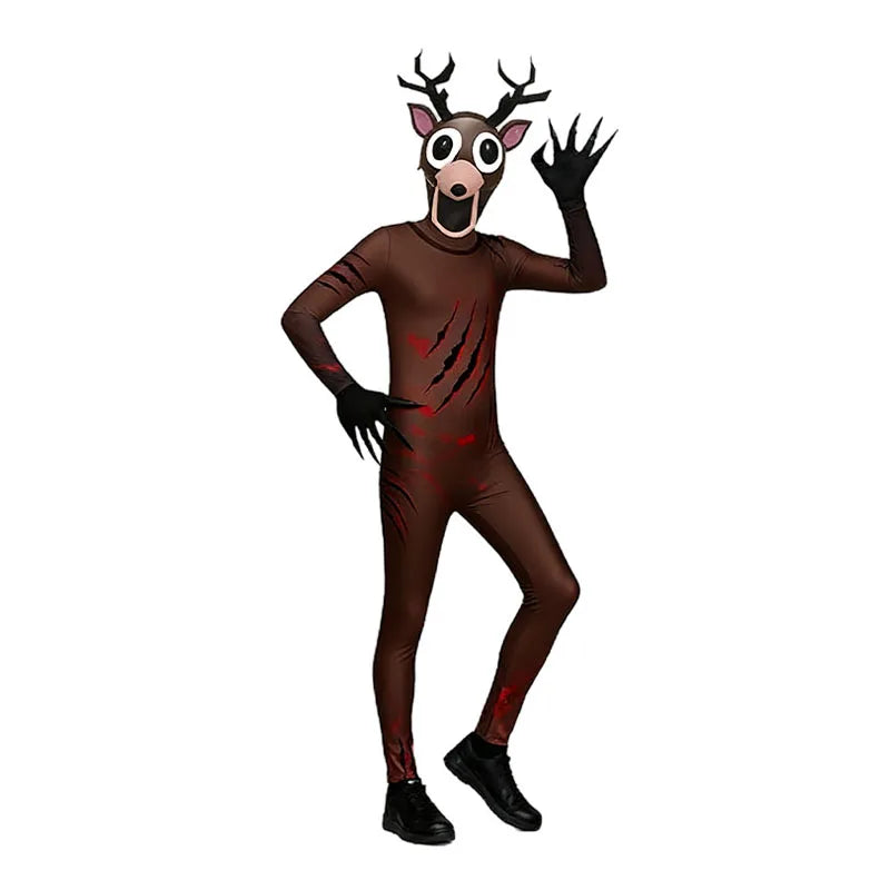 99 Nights In The Forest Deer costume Owl Cosplay Outfit  Horriable Halloween Costume for Kid Nightmare Reindeer Christmas Gift
