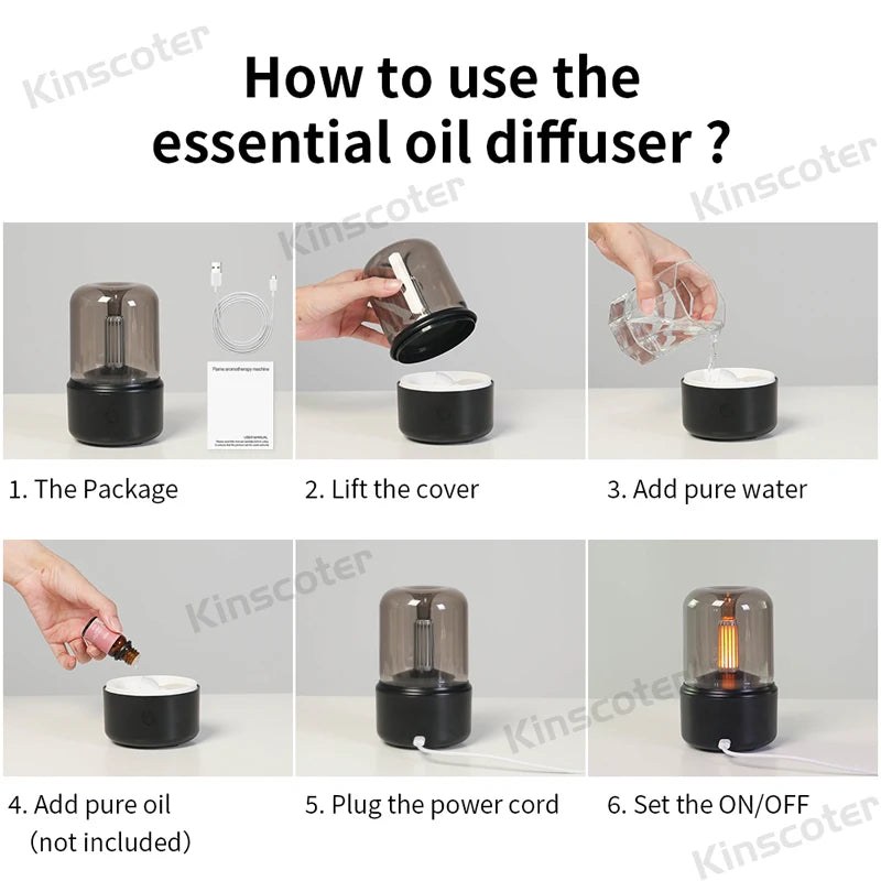 Portable Mini Aroma Diffuser USB Air Humidifier Essential Oil Night Light Cold Mist Maker Sprayer for Home Gift