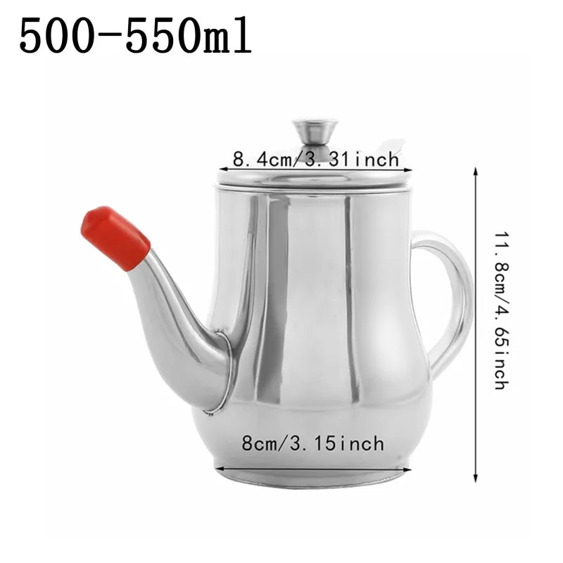 Stainless Steel Oil Filter Pot – Durable, Leak‑Proof Kitchen Storage