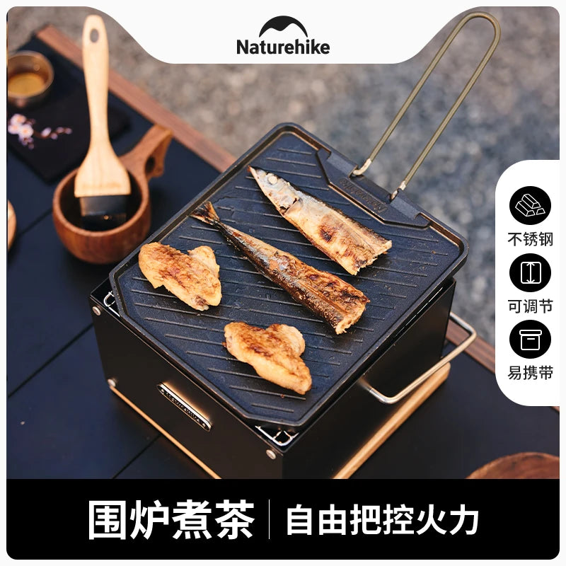 Naturehike 2024 New Desktop Barbecue Stove Indoor And Outdoor Barbecue Racks Portable Tea Boiling And Roasting Oven