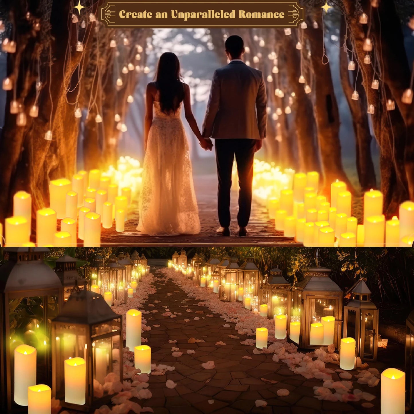 Flickering Flameless LED Candle Set for Events