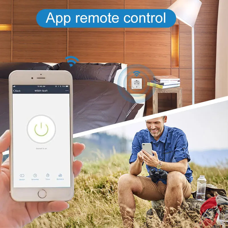 Tuya Smart Socket WIFI 16A/20A EU Plug With Monitoring and Timing