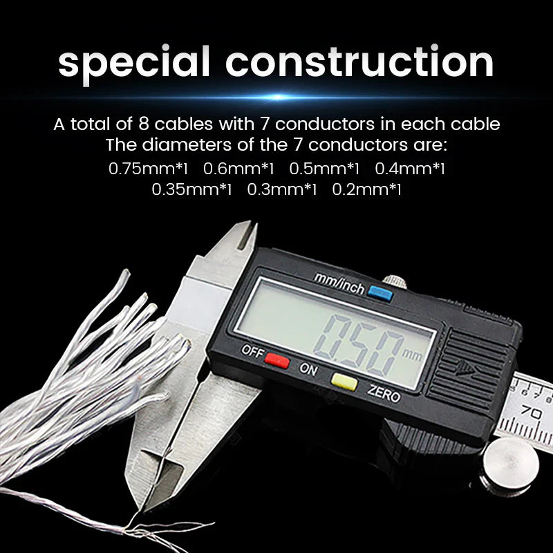 TODN Hi-End 8AG Silver Plated OCC Audio Cable