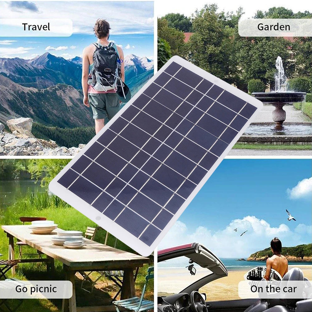 20W 5V Battery Charger Solar Panel Waterproof 1600MA Outdoor Solar Panels Type-C Output Scratchproof 3V-5V Mobile Phone Chargers