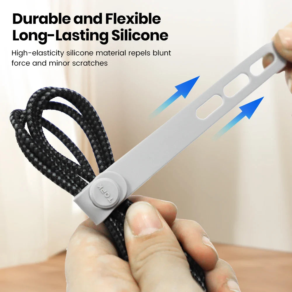 TOPK Reusable Silicone Cable Ties