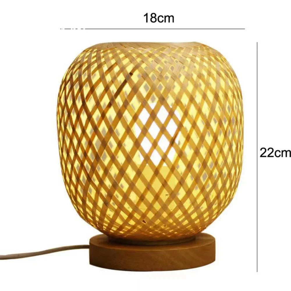 Handmade Bamboo Weaving Table Lamp