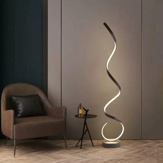 Modern LED Strip Floor Lamp - Versatile Bedroom and Living Room Lighting