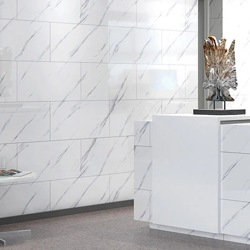 20/pcs of PVC Imitation Marble Floor Stickers Self-adhesive Wall Stickers Waterproof Bathroom Decoration Decals 30*30cm