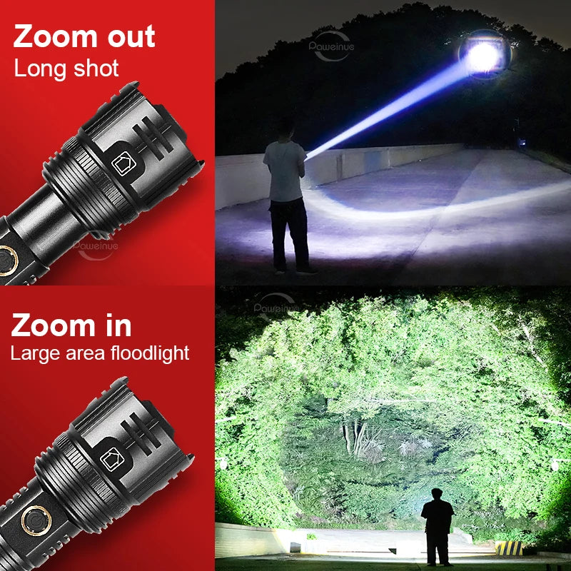 Ultra powerful USB rechargeable flashlight