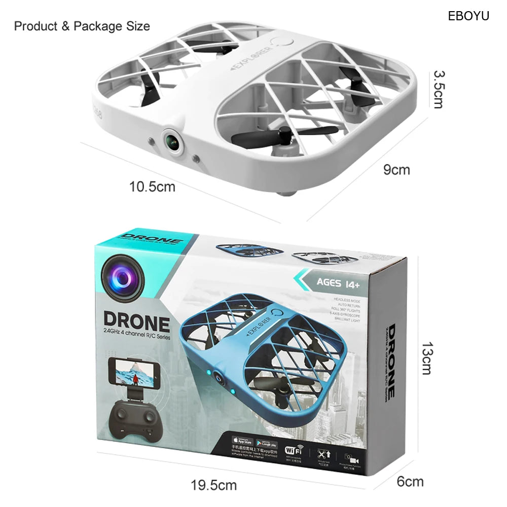 JJRC H107 Mini Drone Dron 8K 4K Quadcopter with Camera Real-Time Transmission Mini Pocket UFO Small Remote Control Plane Toy Boy
