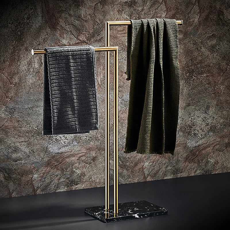 Floor Standing Marble Stone Base Luxury Hotel Towel Rack - Towel Holder