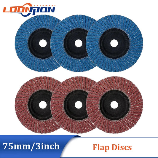 75mm Grinding Wheels 3inch Flap Discs  For Angle Grinder Metal 80# High Quality  2-10pcs