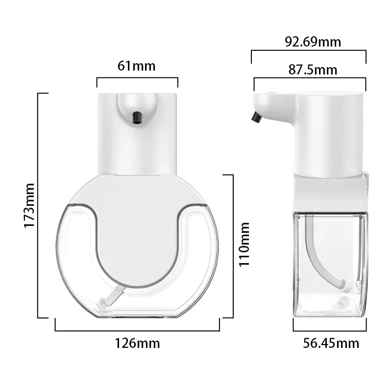 Touchless Automatic Foam Soap Dispensers Bathroom Smart Washing Hand Machine with USB Charging White High Quality ABS Material