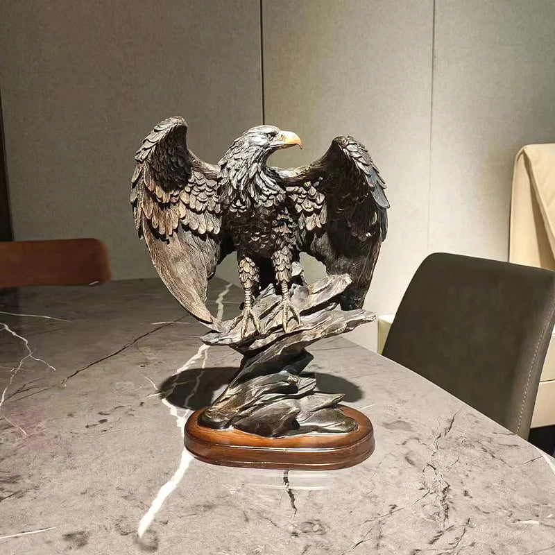 Majestic Resin Eagle Ornament for Home and Office Décor